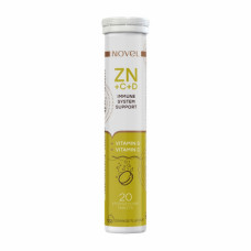 Вітаміни шип. NOVEL Vitamin C + Zinc + D №20