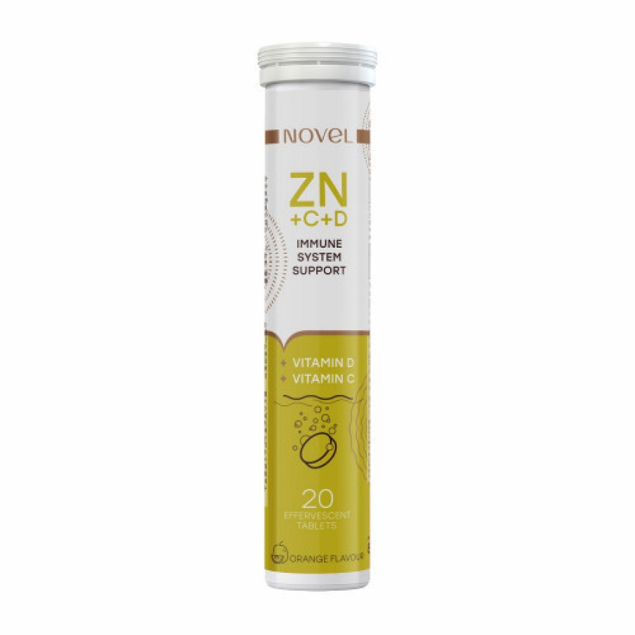 Вітаміни шип. NOVEL Vitamin C + Zinc + D №20