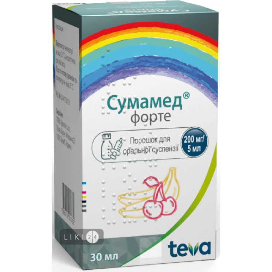 Сумамед форте сусп. 1200 200мг/5мл 30мл