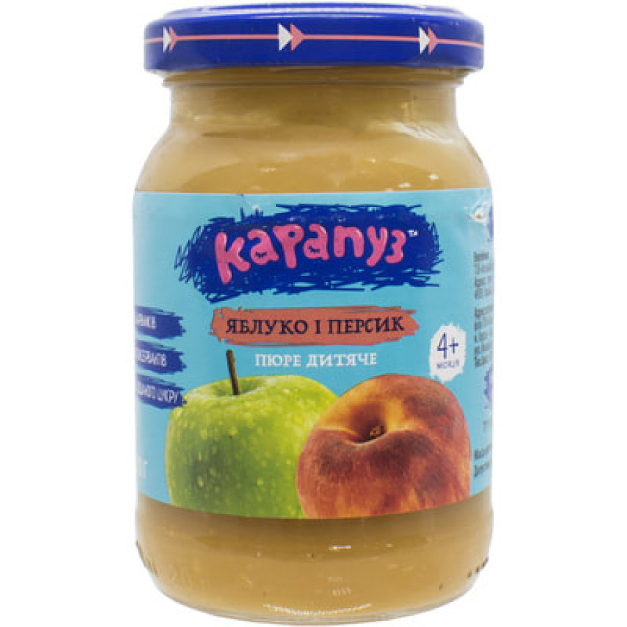 Карапуз пюре яблуко-персик 170 г