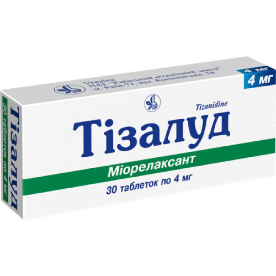 Тізалуд табл. 4мг N30