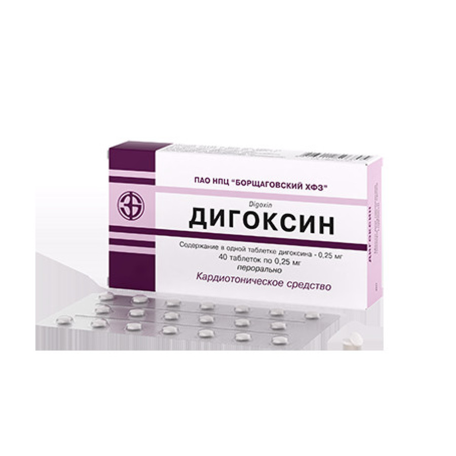 Дигоксин табл. 0,25мг №40