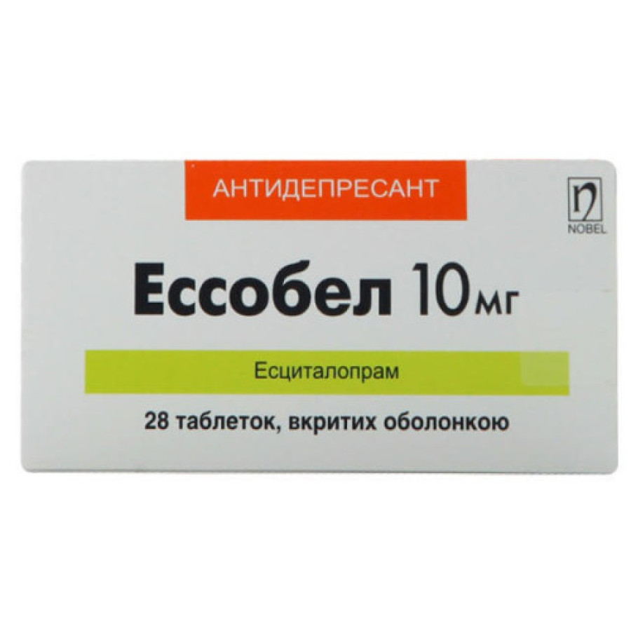 Ессобел таблетки, в/о по 10 мг №28 (14х2)