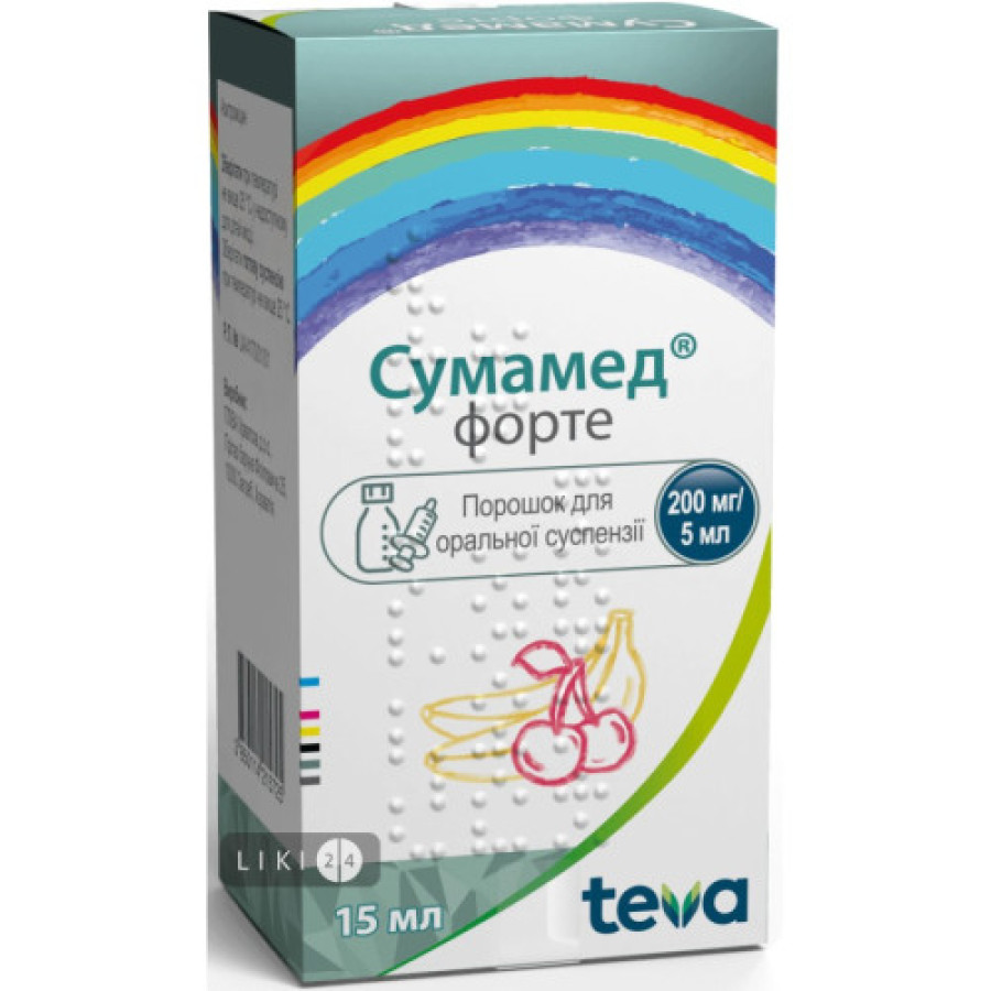 Сумамед форте сусп. 600 200мг/5мл 15мл