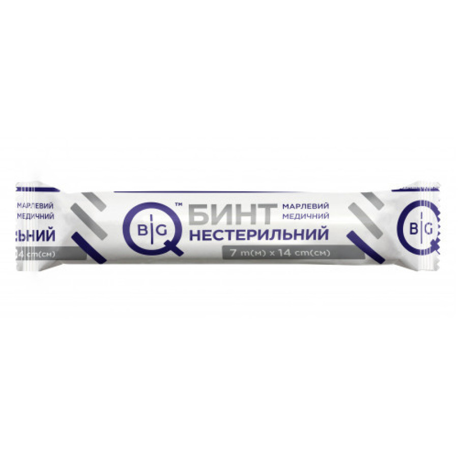 Бинт нестерильний BigQ 7х14