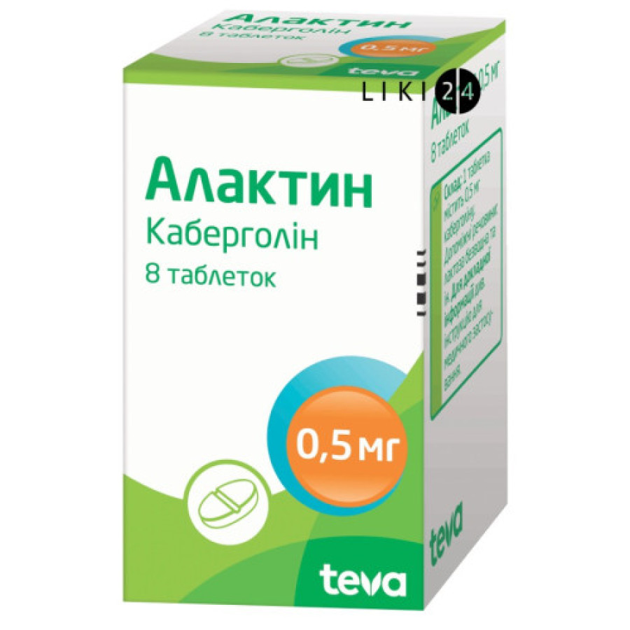 Алактин таблетки по 0.5 мг №8 у пляш.