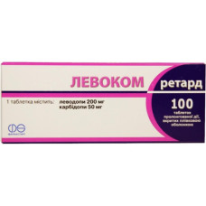 Левоком Ретард табл 200м/50мг №100