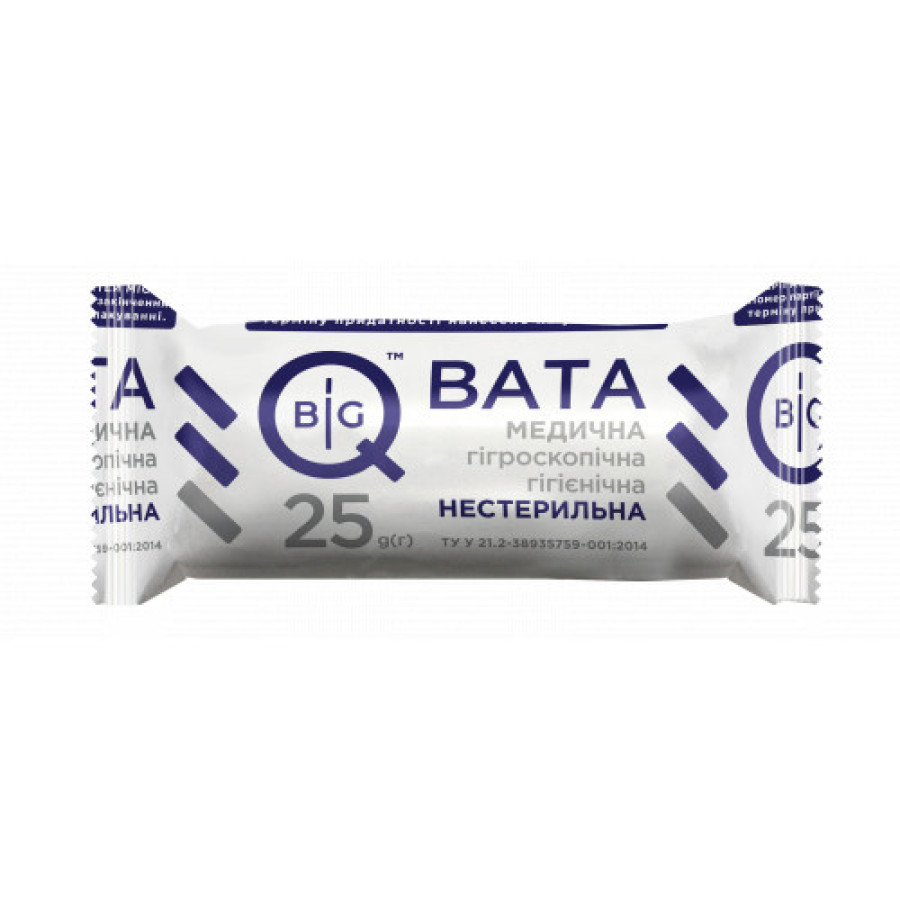 Вата 25г н/стер. рулон BigQ