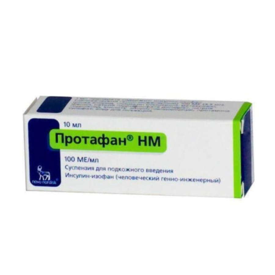 Протафан НМ сусп. д/ін. 100 МЕ/мл фл. 10мл №1