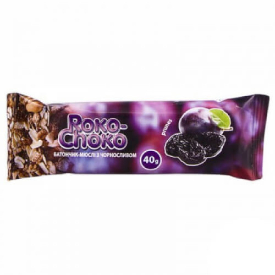 Батончик Roko-Choko арах+чорносл 40 г