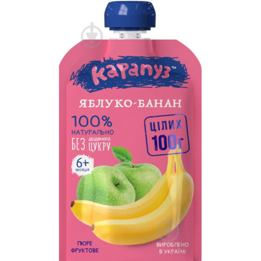 Карапуз пюре яблуко-банан 100г