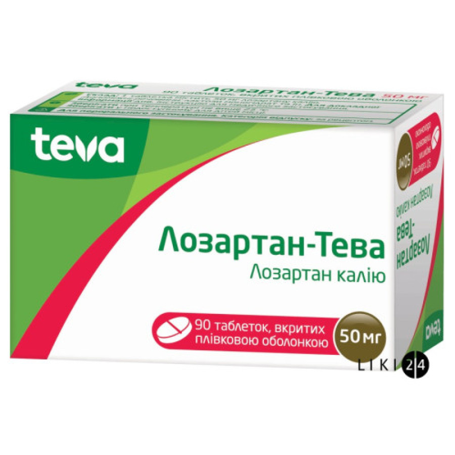 Лозартан-Тева 50мг №90